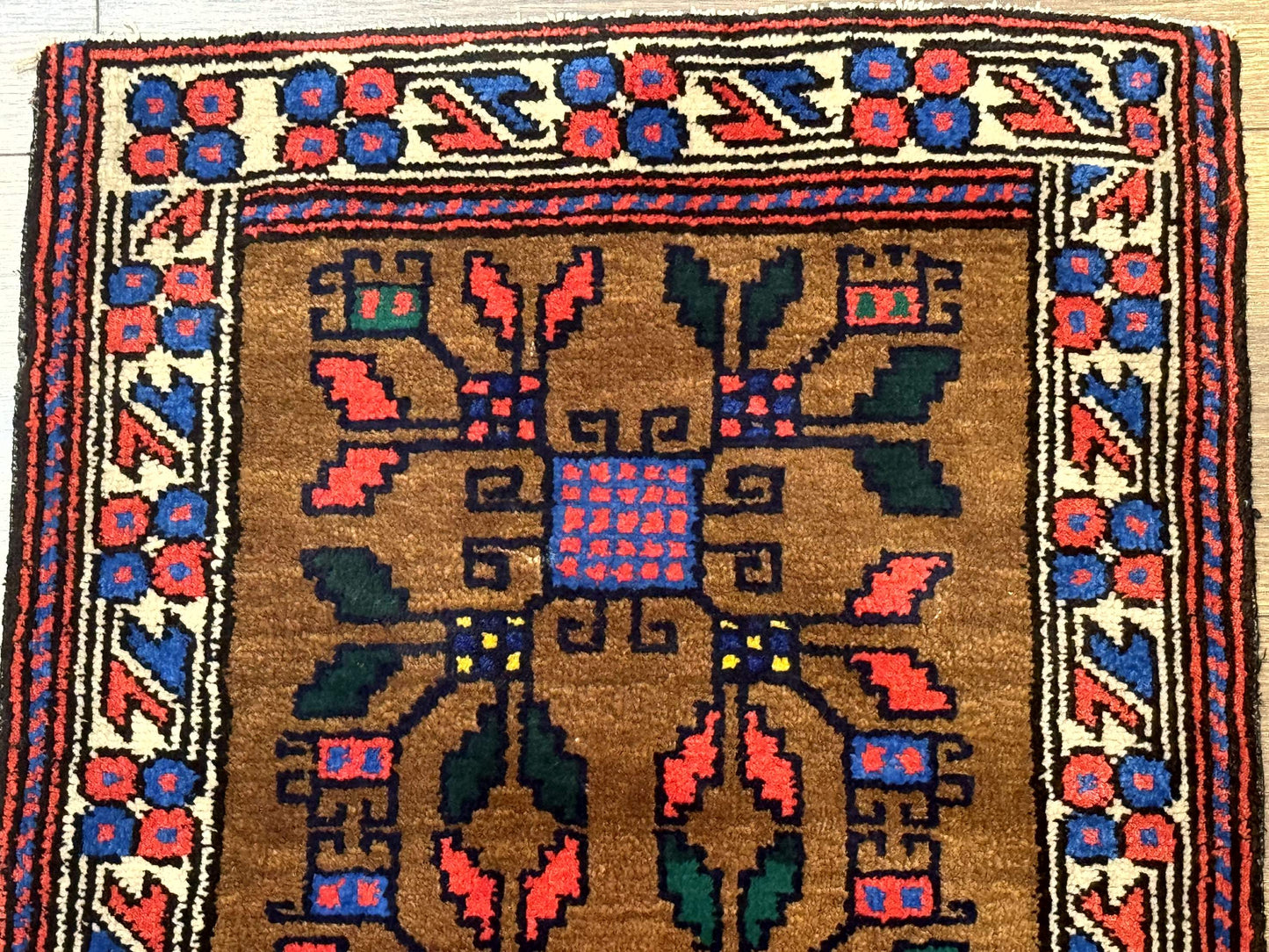 Small Persian Baluchi Rug, Tribal Rug, Brown, Multicolor - Nuvé