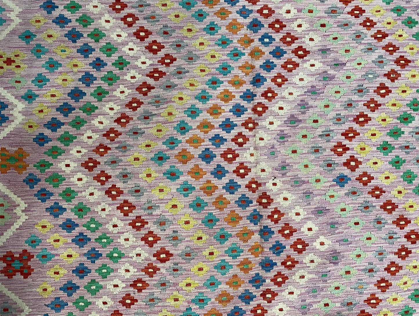 Pink Kilim Rug 6x8 Colorful Turkish Kilim Rug 6 x 8 Flat Weave Kilim Playful Kilim Multicolor Anatolian Chobi New Kilim - Nuvé
