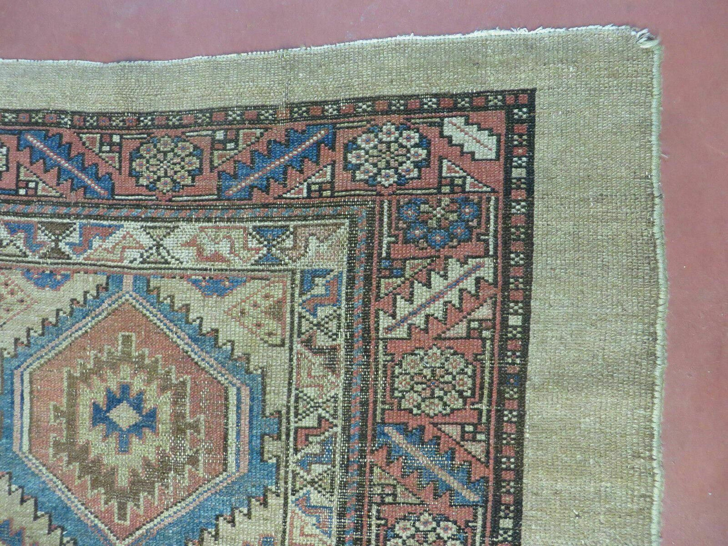 3'4" X 12' Antique Hand Made Turkish Wool Rug Runner Carpet Camel Hair Nice - Nuvé