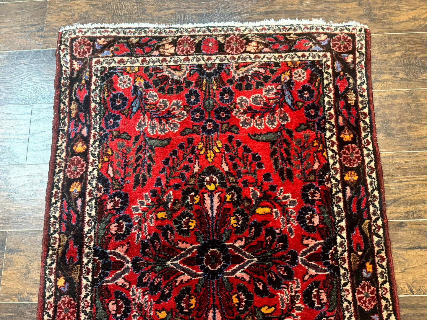 Persian Rug 3x5, Red Tribal Rug, Semi Antique, Wool Rug 3 x 5, Persian Hamadan Rug - Nuvé