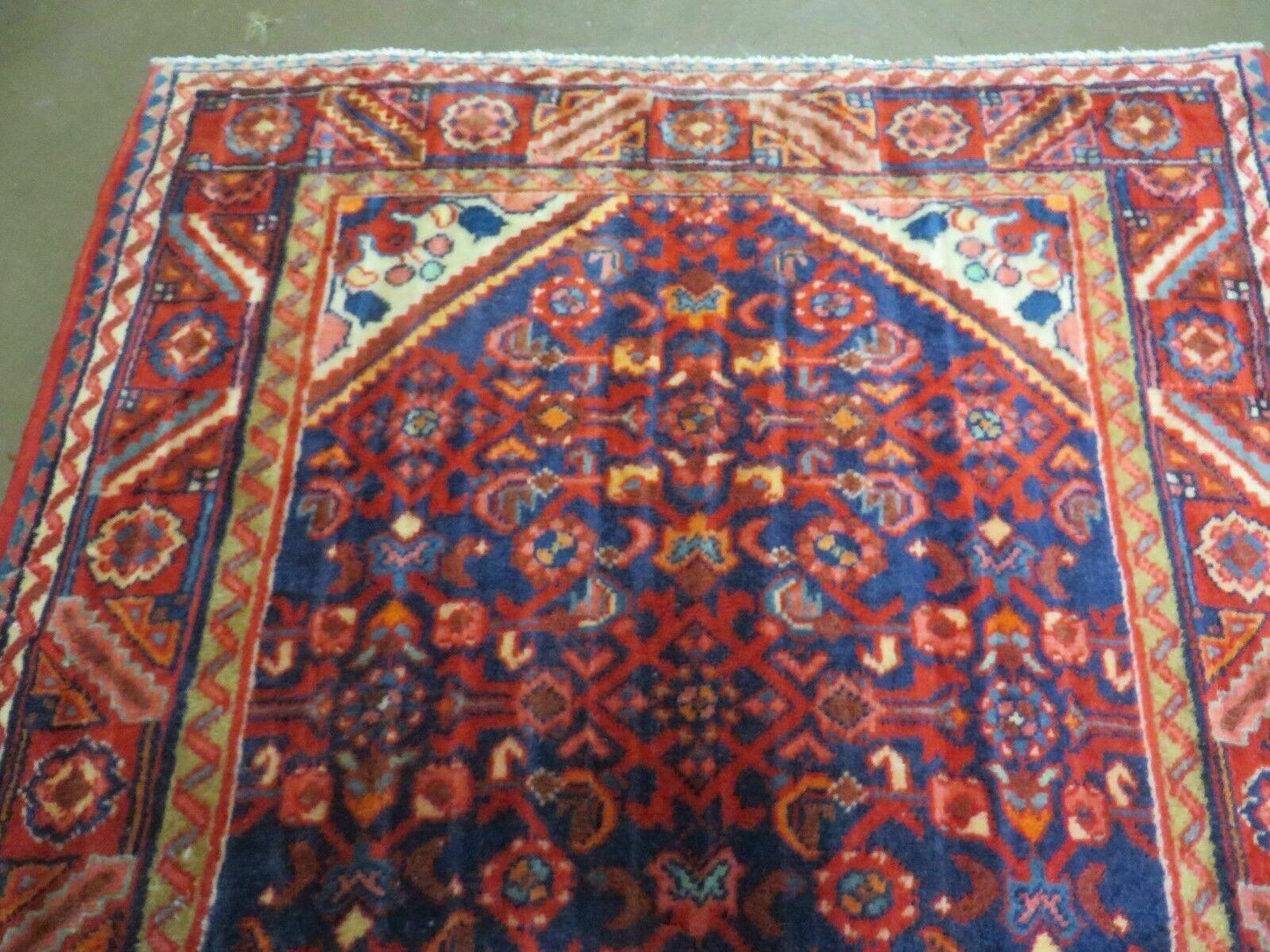 3' 6" X 10' 4" Antique Handmade India Floral Oriental Wool Runner Rug # 128 - Nuvé