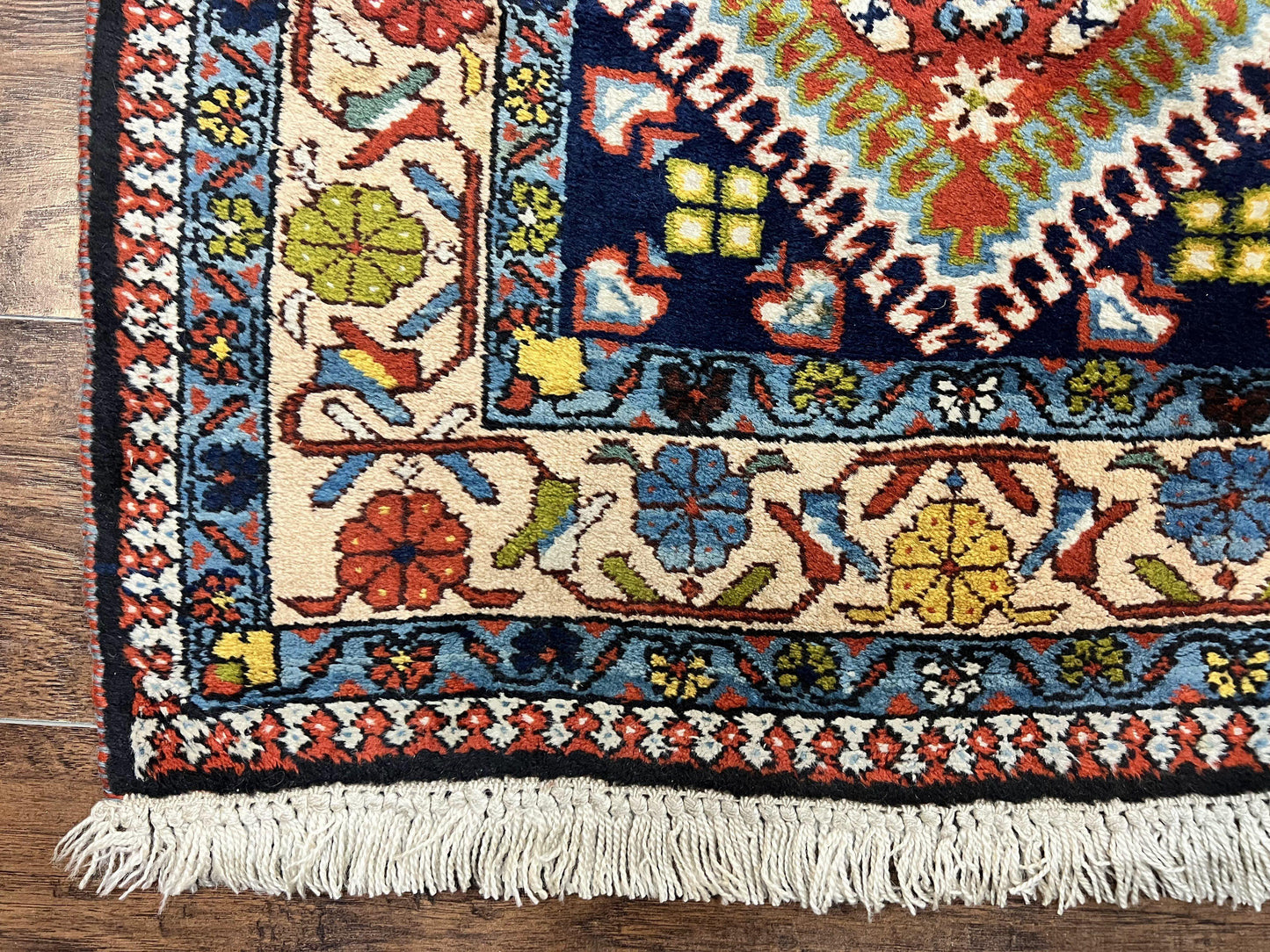 Persian Tribal Runner Rug 2.9 x 14, Colorful Rare Antique Persian Shiraz Yalameh Geometric Carpet for Hallway, 14ft Runner, Handmade, Wool, Red - Nuvé