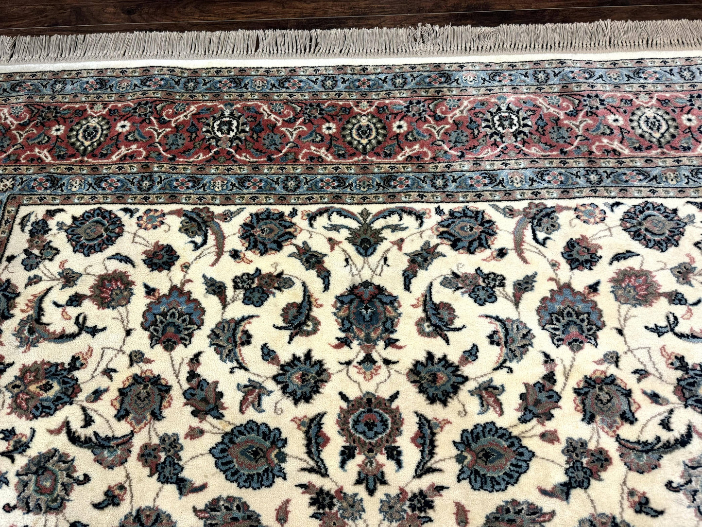 Karastan Rug 8.8 x 12, Ivory Rose Kashan #768, Wool Pile Karastan Carpet, Original 700 Series, Rare, Discontinued, Vintage - Nuvé