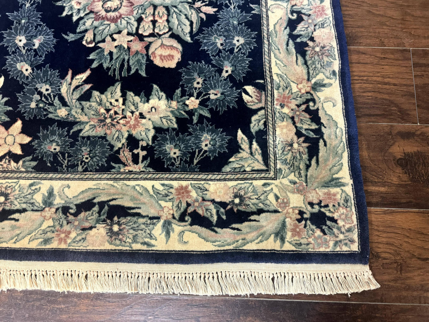 Sino Persian Rug 6x9, Navy Blue, Floral - Nuvé