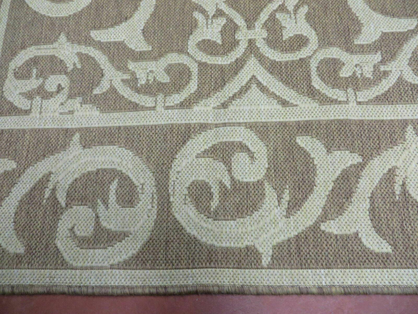 5' X 7' Machine Made Natural Fiber Jute Kilim Two Sided Rug Carpet Flat Weave Contemporary Design - Nuvé