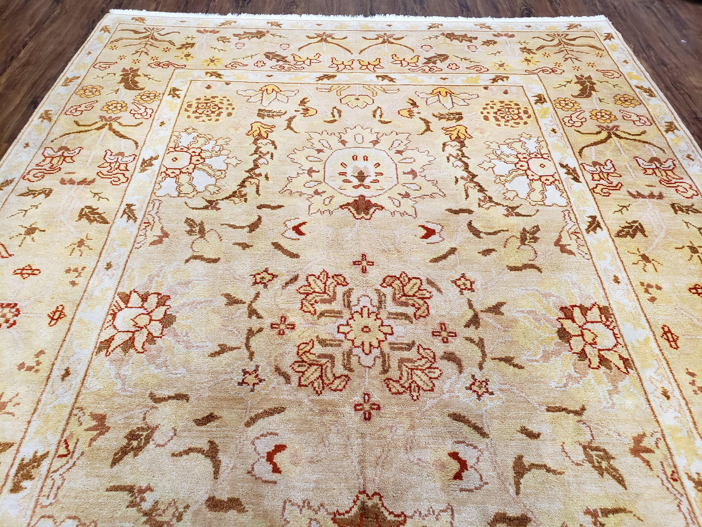 Vintage Turkish Oushak Area Rug 6x9, Wool Hand-Knotted - Nuvé