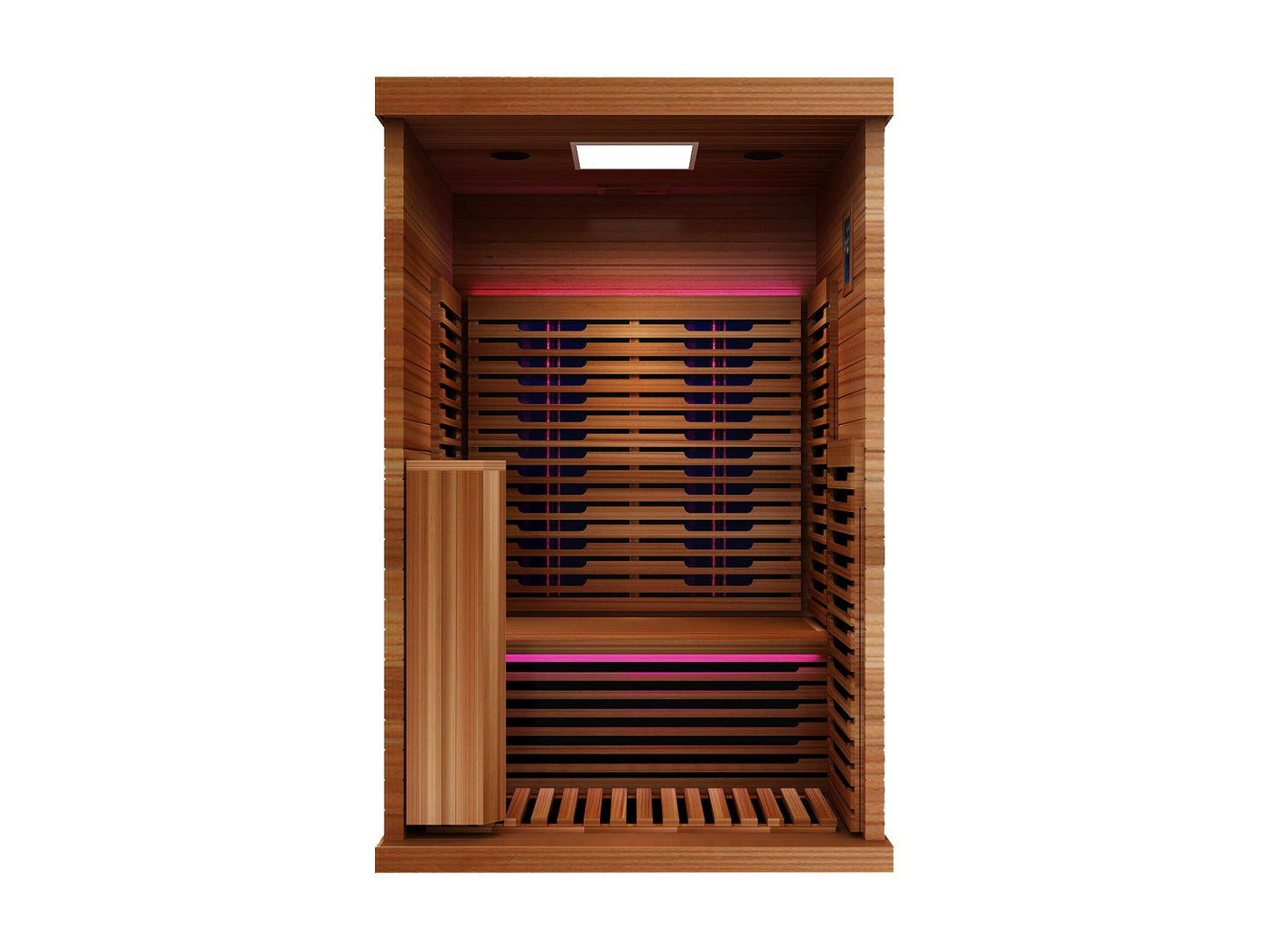 Peak Saunas Fuji 2-Person Full Spectrum Infrared Sauna with XL Medical-Grade Red Light Therapy & Smart WiFi App Control - Nuvé