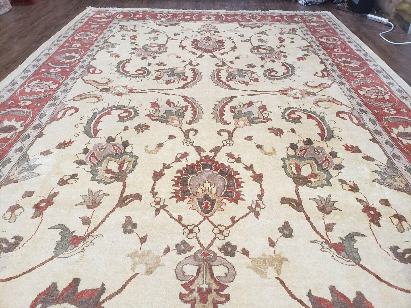 9' X 12' One-Of-A-Kind William Pak Peshawar Hand-knotted Wool Rug Nice - Nuvé