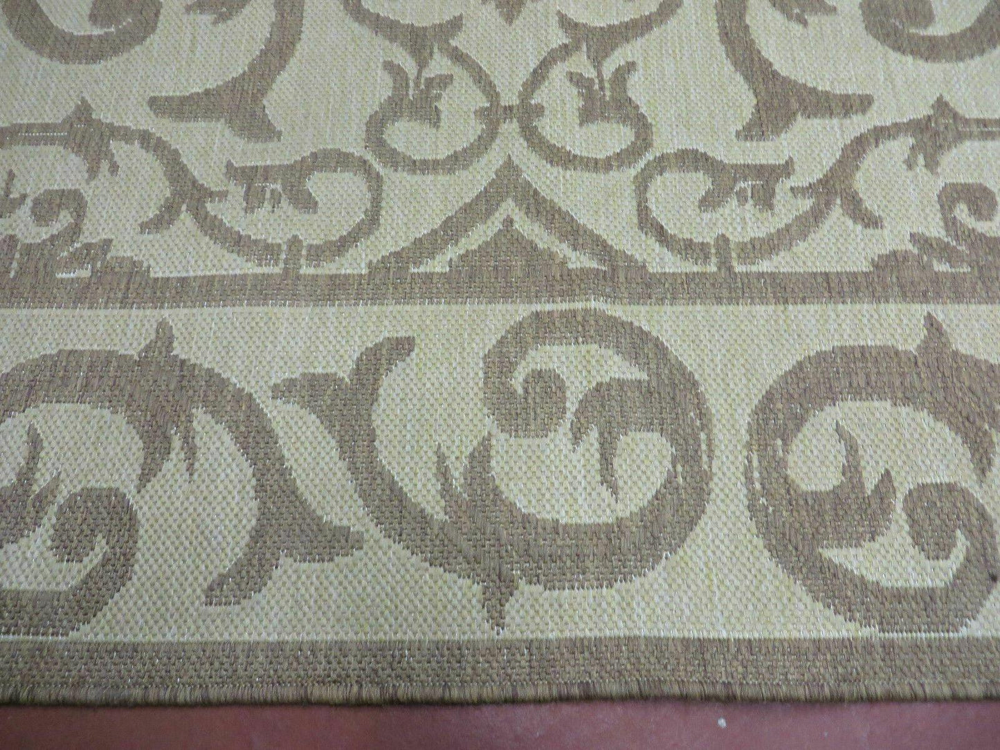 5' X 7' Machine Made Natural Fiber Jute Kilim Two Sided Rug Carpet Flat Weave Contemporary Design - Nuvé