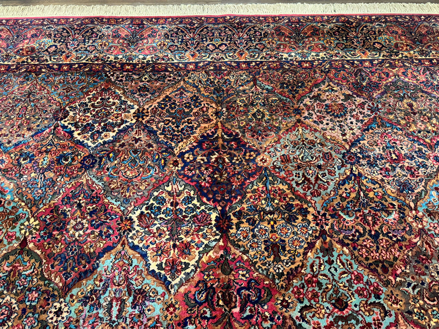 12x16 Karastan Multicolor Panel Kirman Rug #717, Rare Palace Size Wool Original 700 Series - Nuvé