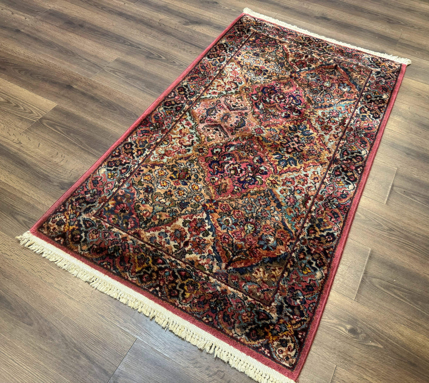 3x5 Karastan Multicolor Panel Kirman Rug #717, Wool Original 700 Series - Nuvé
