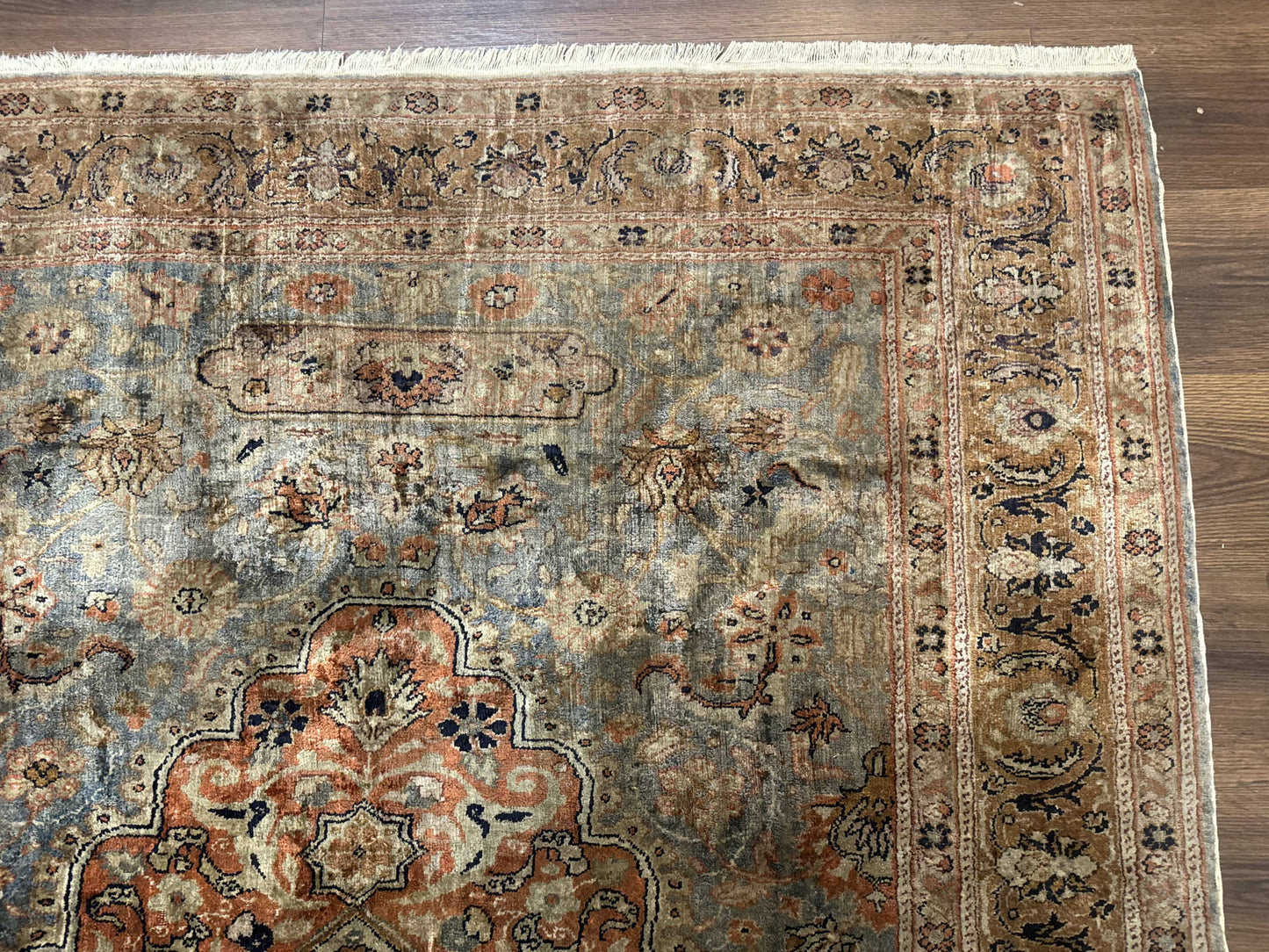 Silk Turkish Kayseri Rug 5x7, Light Blue - Nuvé