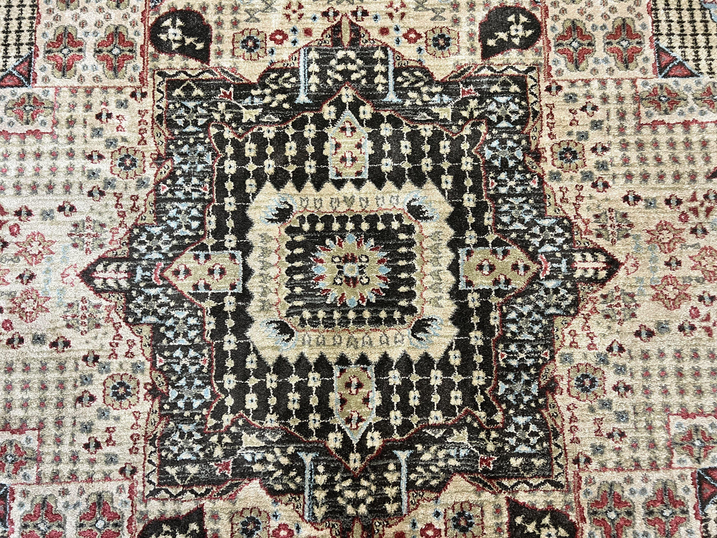 Room Sized Oriental Rug 10x11, Power Loomed Carpet, Tan Brown, Unique Loom - Nuvé