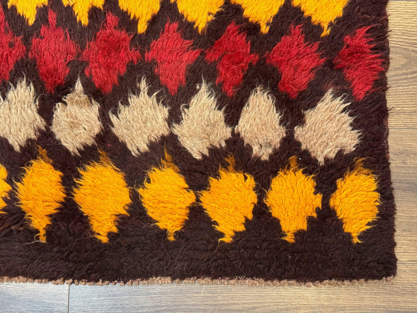 Shaggy Balouch Rug 3x4, Tribal Rug, Afghan Rug, Brown, Multicolor - Nuvé