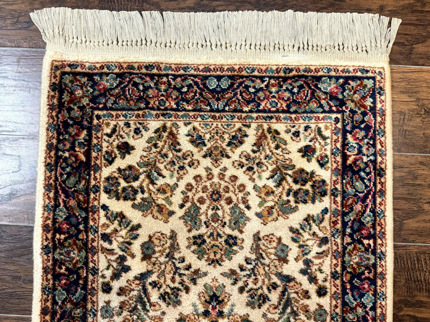 Karastan Rug 2.6 x 4, Karastan Ivory Sarouk #760, Vintage Wool Pile Small Karastan Carpet, Original Collection 700 Series Discontinued - Nuvé