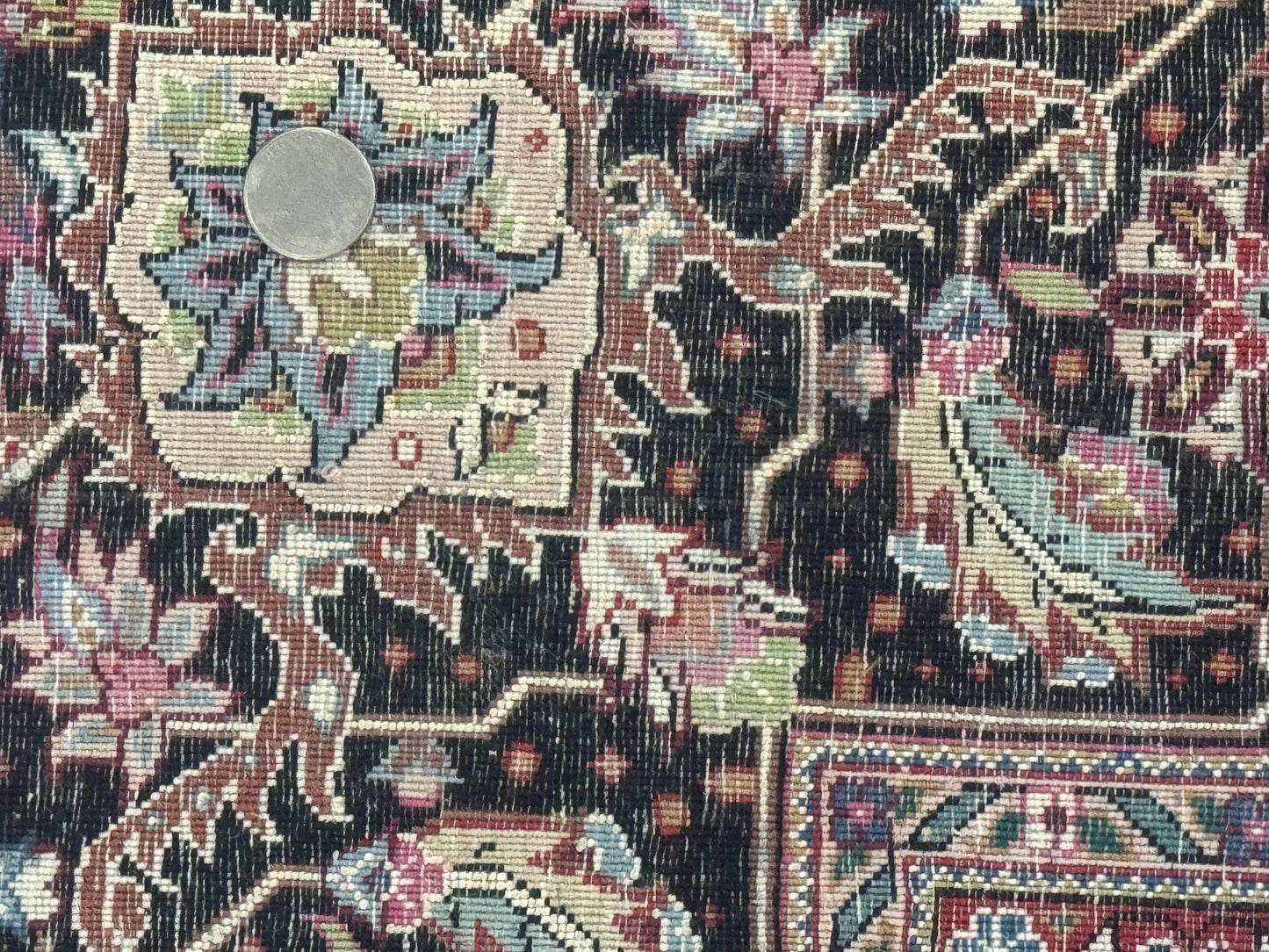 Sino Persian Rug 6x9, Herati Very Fine 400 KPSI, Black - Nuvé