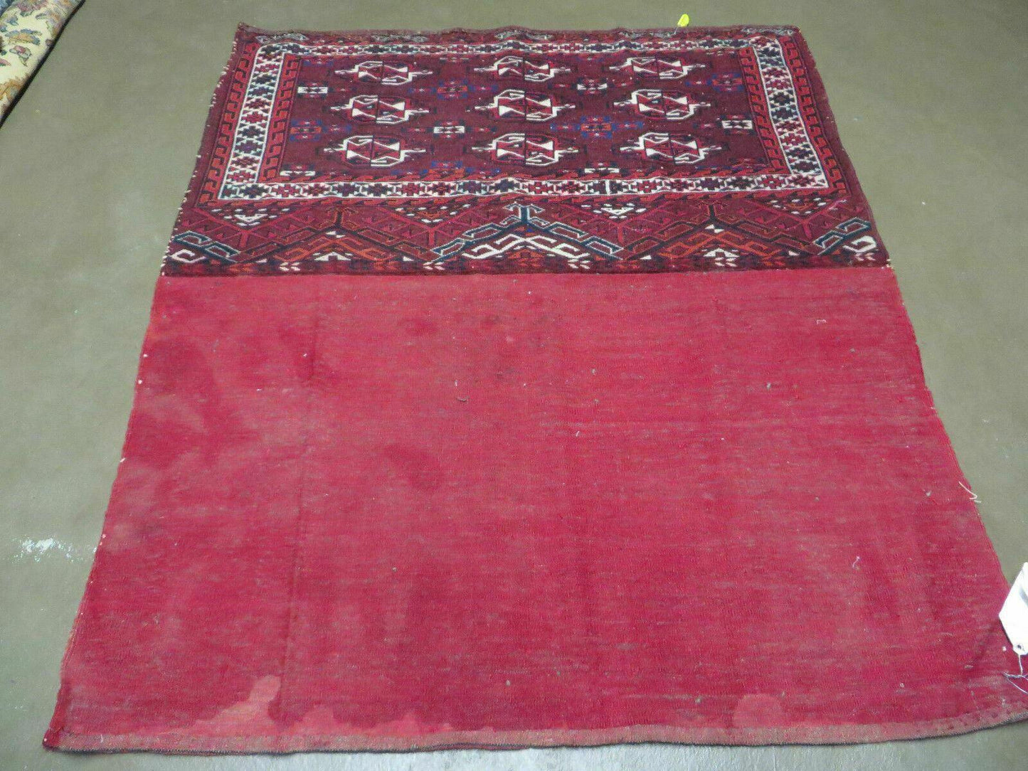 2.5' X 4' Antique Handmade Bokhara Turkoman Yamud Wool Rug Kilim Backing NICE - Nuvé