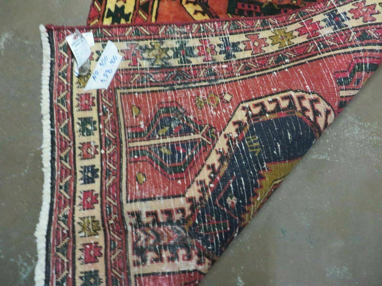 3' 4"X 7' Antique Handmade Turkish Wool Rug Organic #101 - Nuvé