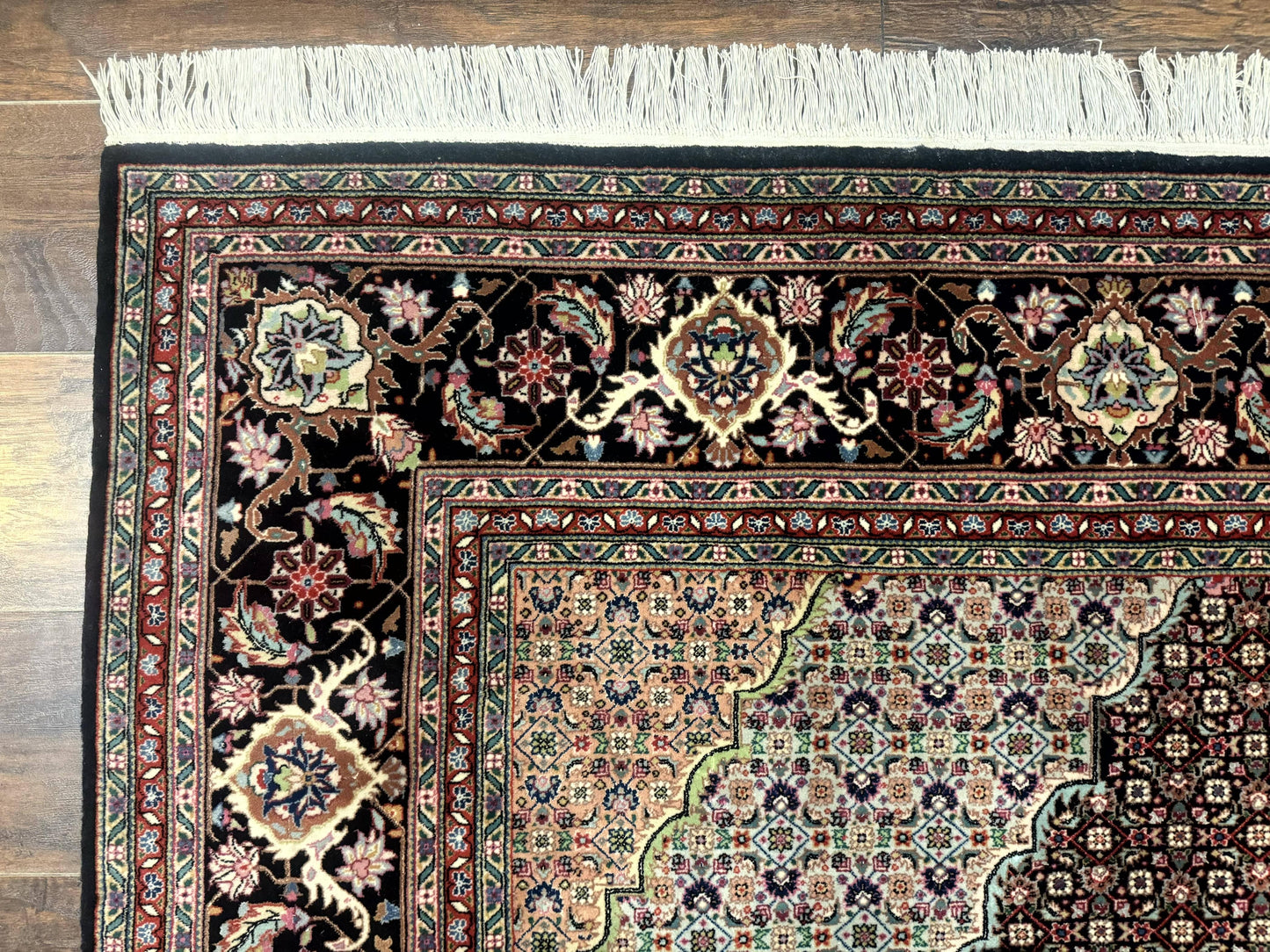 Sino Persian Rug 6x9, Herati Very Fine 400 KPSI, Black - Nuvé