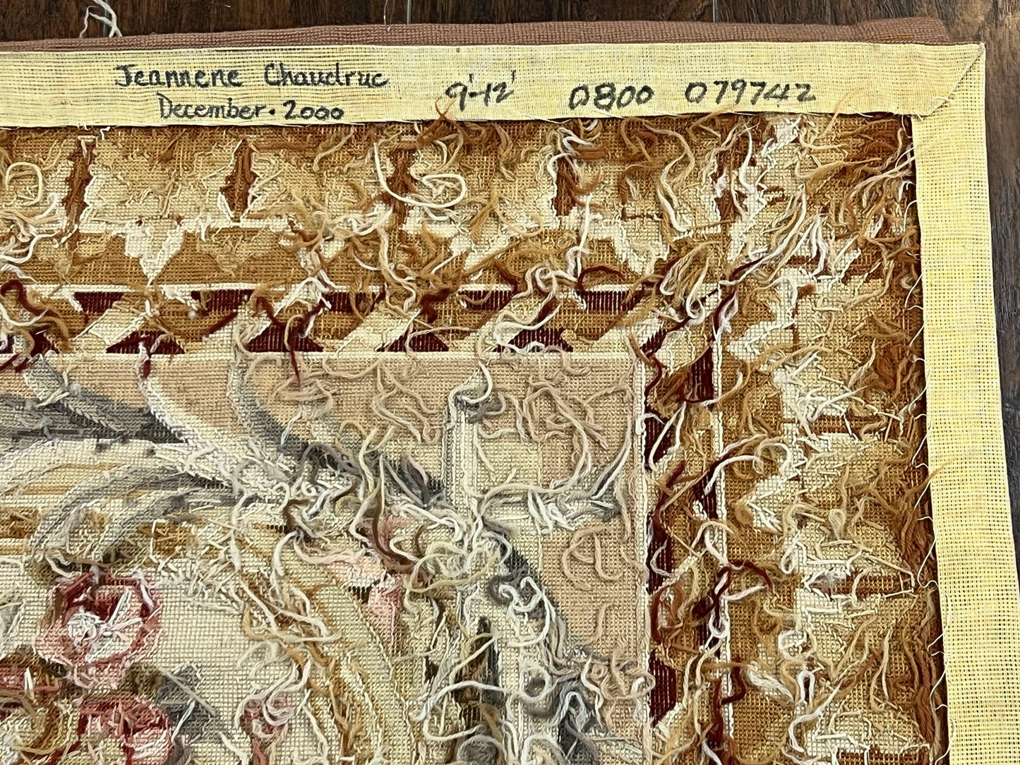 Aubusson Rug 9x12, Elegant Savonnerie Carpet 9 x 12 ft, Beige Ivory Tan, Floral, Flatweave Wool Handmade Area Rug 9 x 12 ft, European French - Nuvé