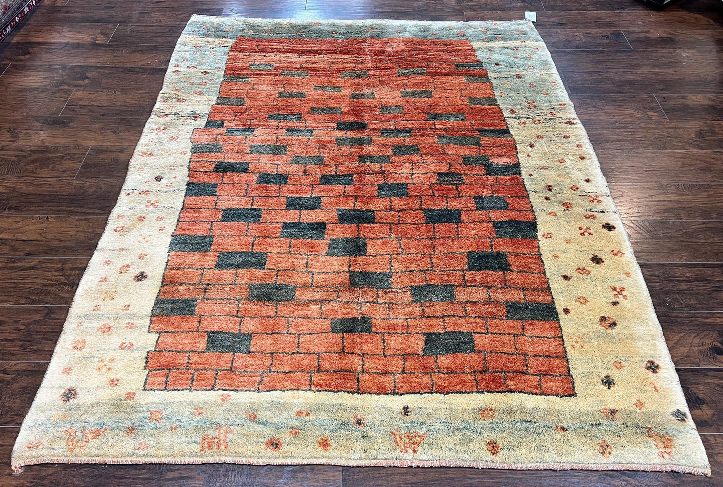 Persian Gabbeh Rug 6x8 ft, Wool Handmade Tribal Rug - Nuvé