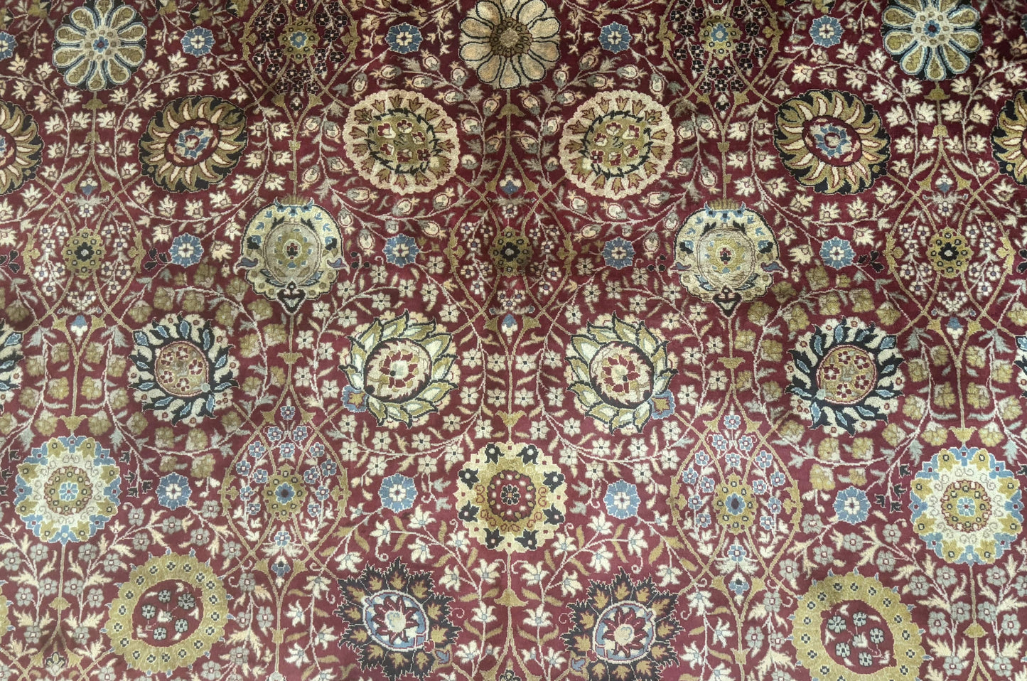 Palace Size Pak Persian Rug 12x15, Brick Red, Allover Pattern, Handmade Oversized Wool Oriental Carpet, Large Area Rug, Fine 225 KPSI - Nuvé