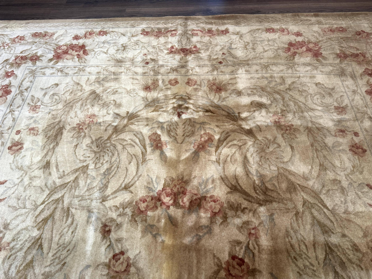 Chinese Aubusson Wool Rug 10x14, European Design, Thick Wool Pile - Nuvé