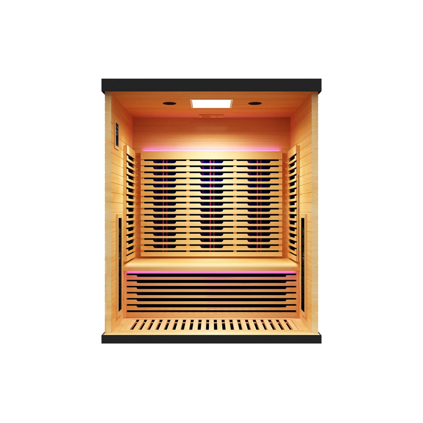 Peak Saunas Denali Luxury 3-Person Full Spectrum Infrared Sauna with Two XL Medical-Grade Red Light Therapy Panels & Smart WiFi App Control - Nuvé