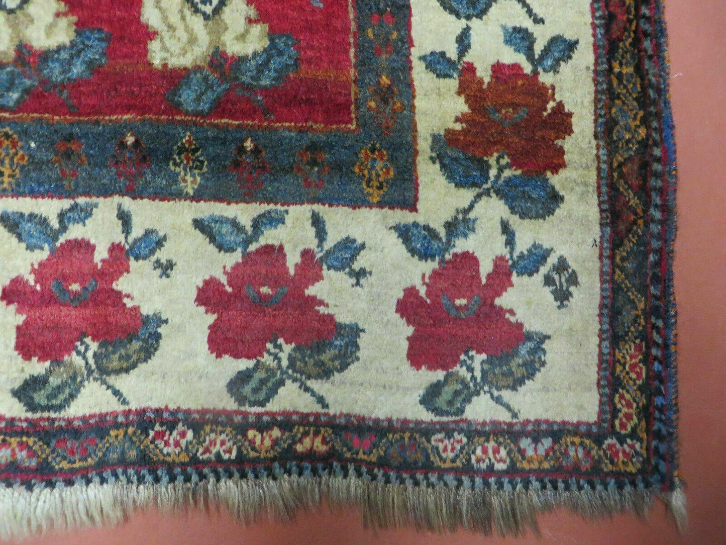 4' X 5' Semi Antique Handmade Fine Turkish Flowers Bouquet Wool Rug Nice - Nuvé