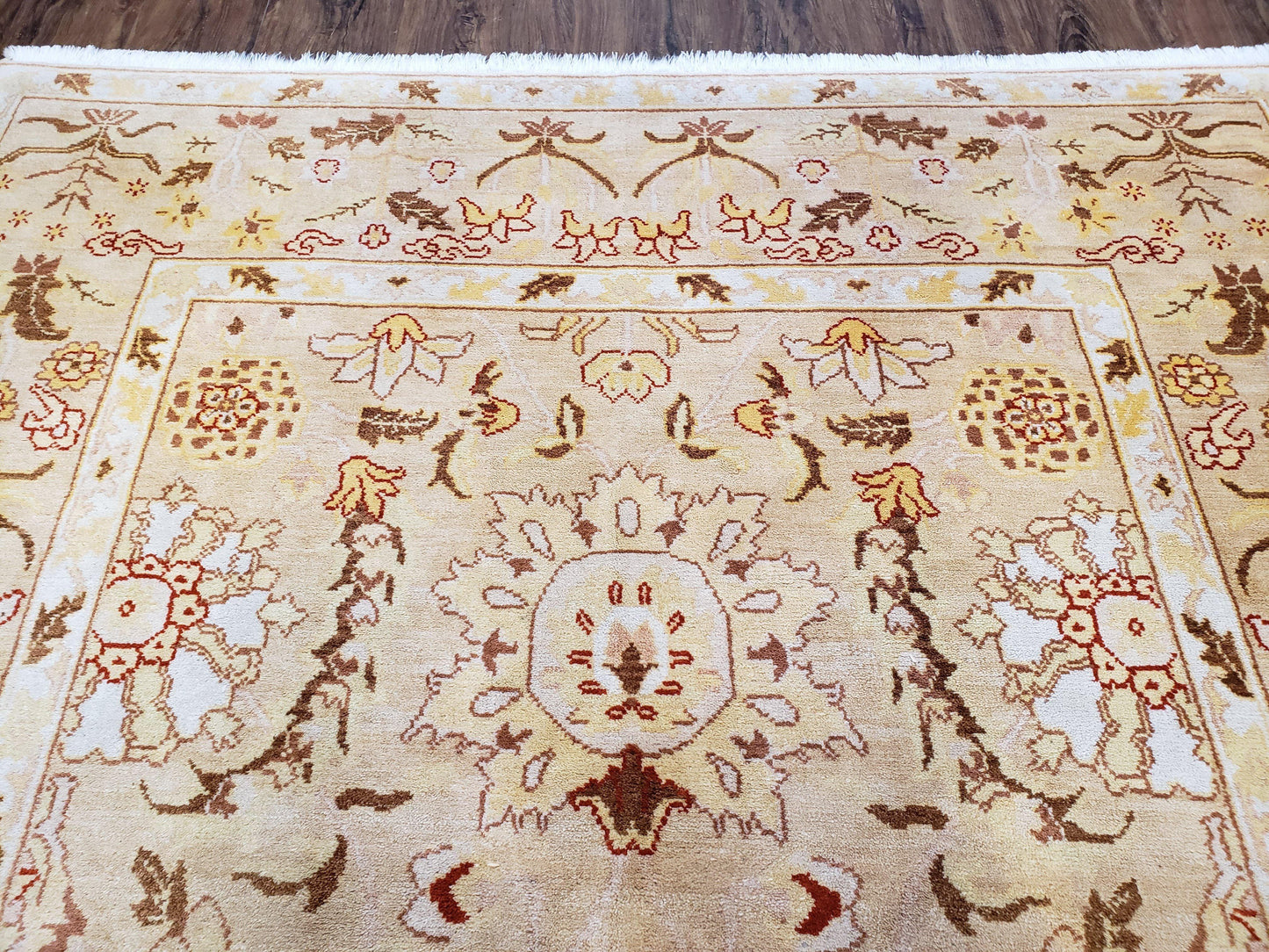Vintage Turkish Oushak Area Rug 6x9, Wool Hand-Knotted - Nuvé
