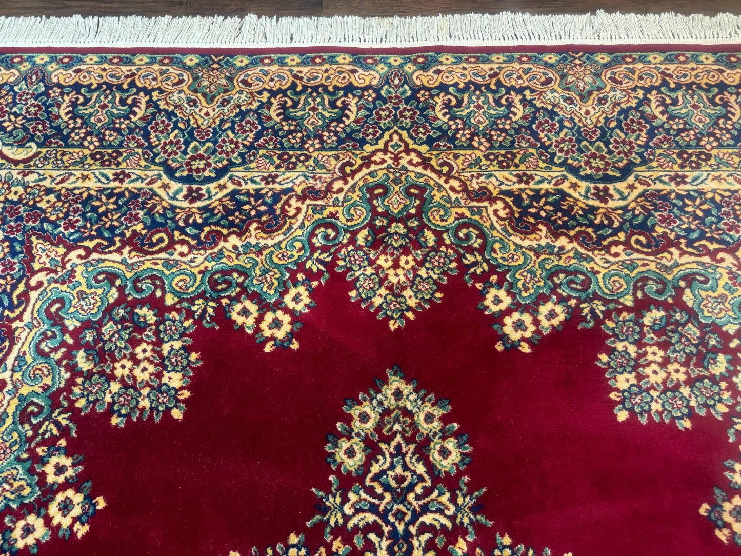 Power Loomed Persian Oriental Rug 9x12, Vintage Wool Pile, Kirman Design - Nuvé