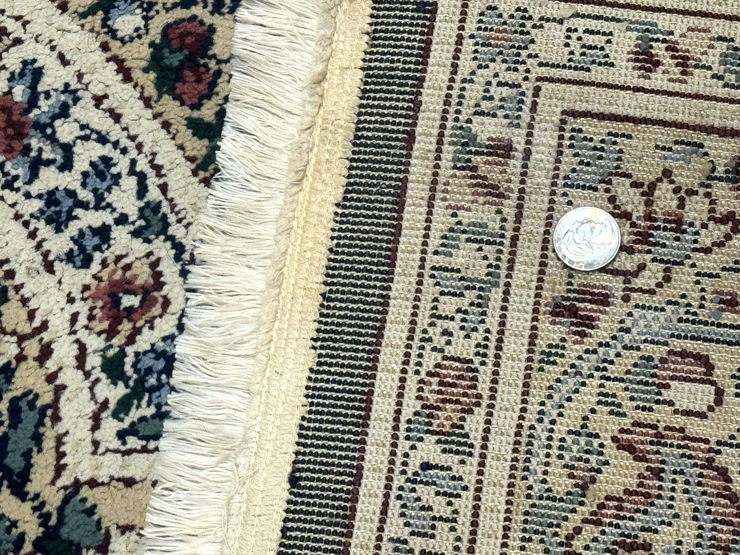 Persian Rug 8x11, Belgium Power Loomed Rug, Kirman Lavar Floral Design, Vintage Rug - Nuvé