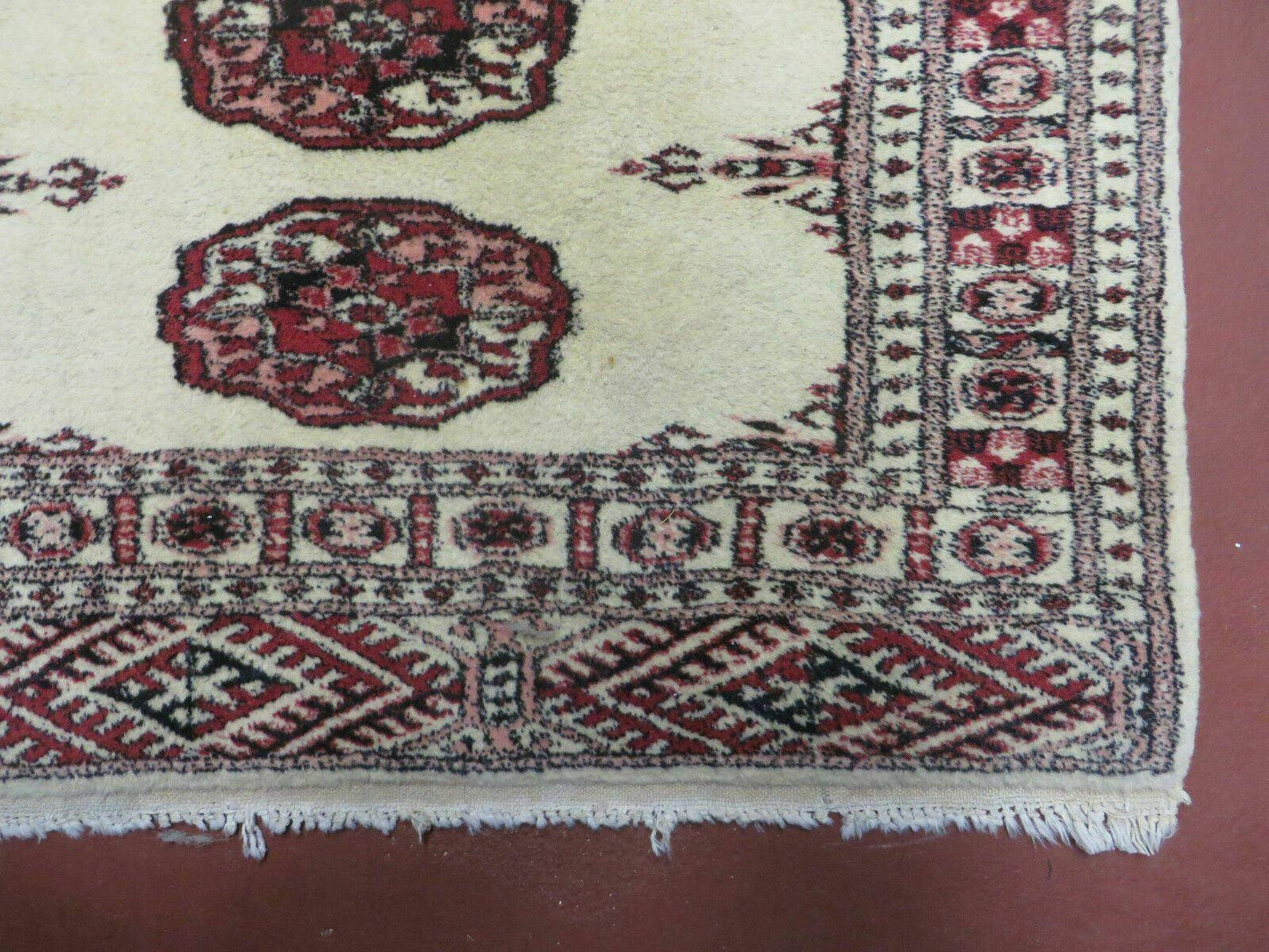 2' 7" x 7' Handmade Finely Knotted Pakistani Turkoman Bokhara Detailed Wool Rug - Nuvé