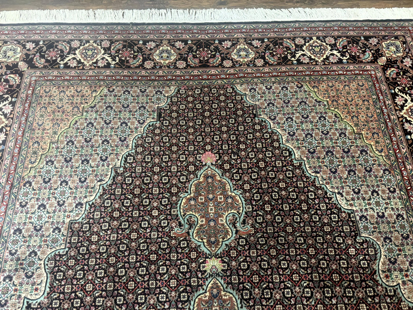 Sino Persian Rug 6x9, Herati Very Fine 400 KPSI, Black - Nuvé