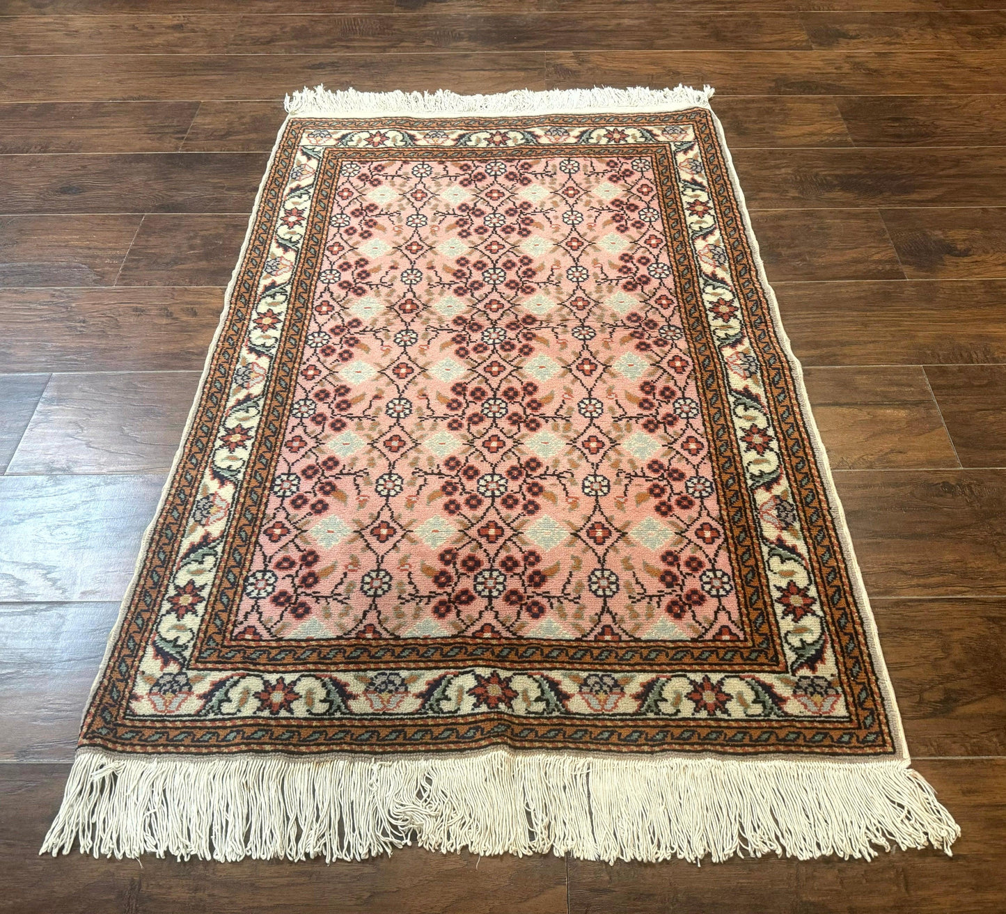 Turkish Sivas Rug 3x4, Pink, Handmade, Wool, Vintage - Nuvé