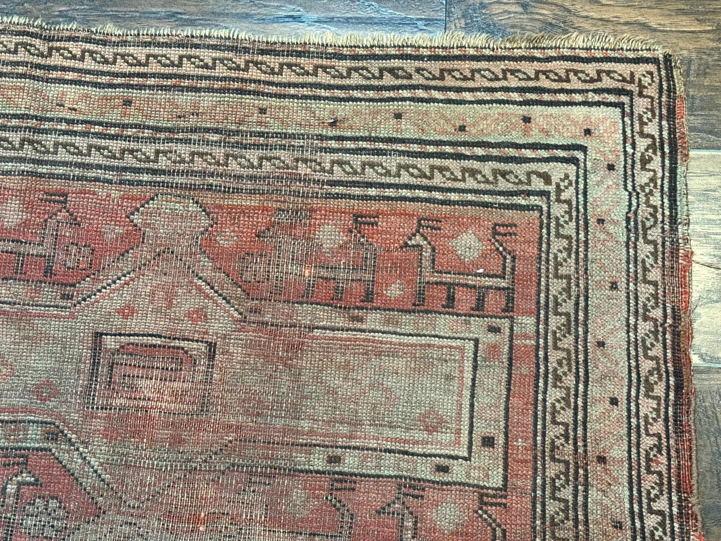 Antique Turkish Melas Rug 3x5, Geometric Carpet, 1920s Wool Rug, Bohemian Rug, Low Pile Rug, Tribal Rug - Nuvé