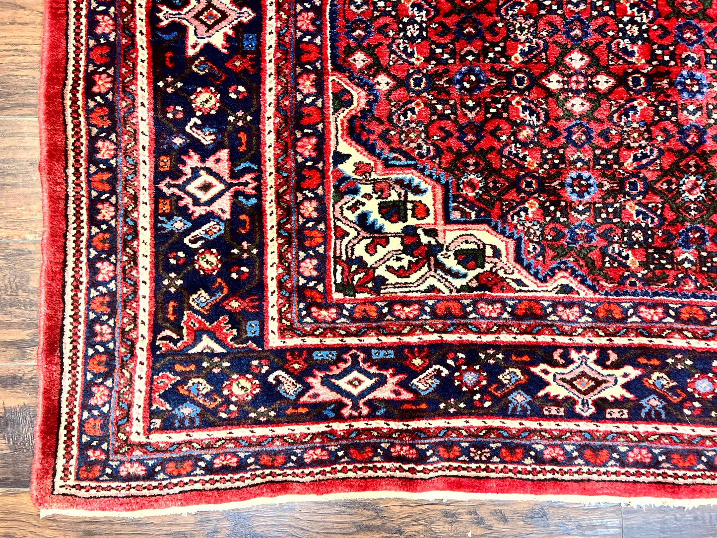 Large Persian Tribal Rug 11x17, Palace Sized Wool Handmade Vintage Carpet, Oversized Hand Knotted Rug, Red, Hamadan Dargazin Rug - Nuvé