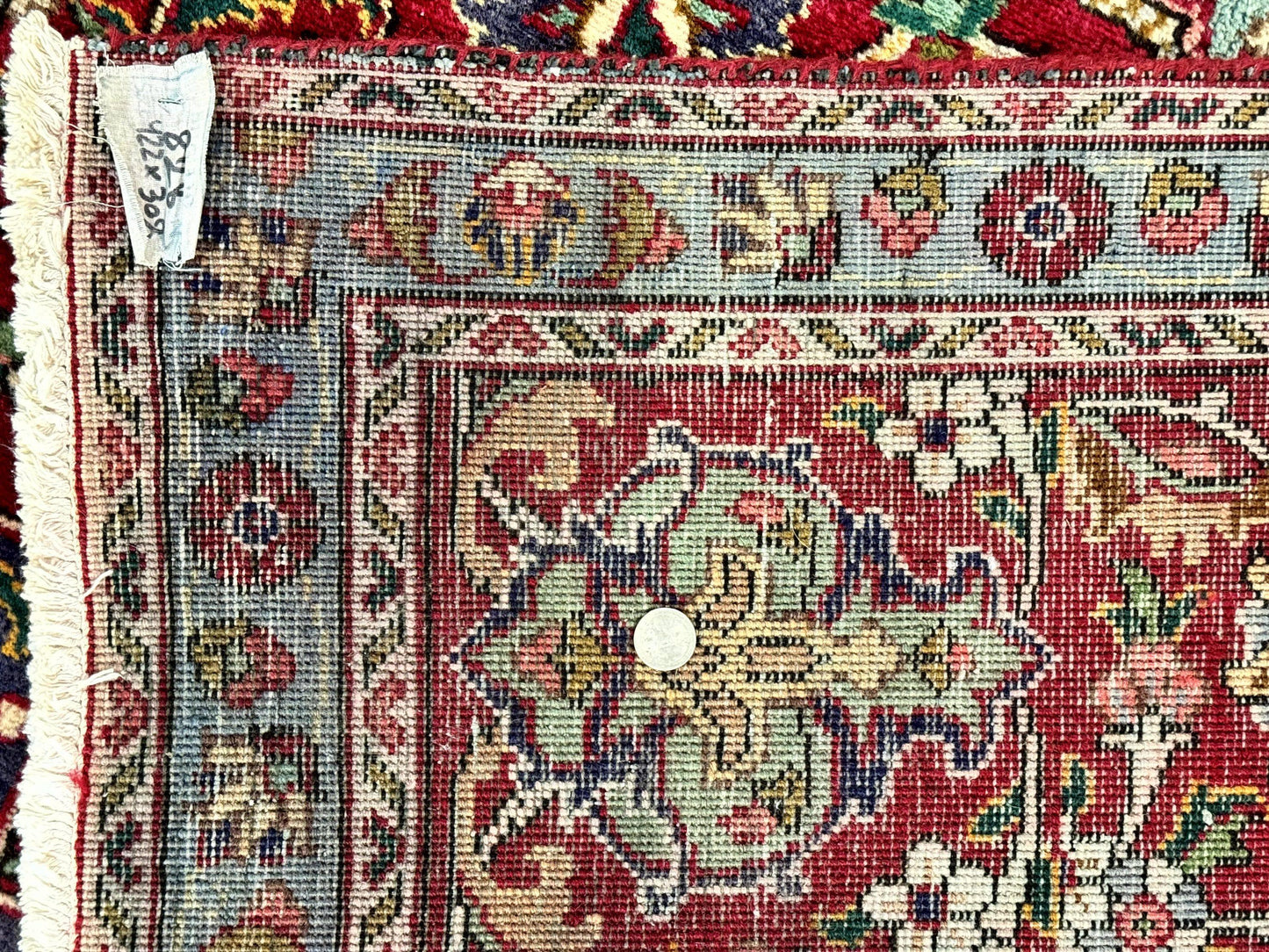 Wonderful Persian Tabriz Rug 10x14, Antique Persian Carpet, Handmade Wool Rug, Floral Medallion, Red Navy Blue, Colorful, Large Persian Area Rug - Nuvé