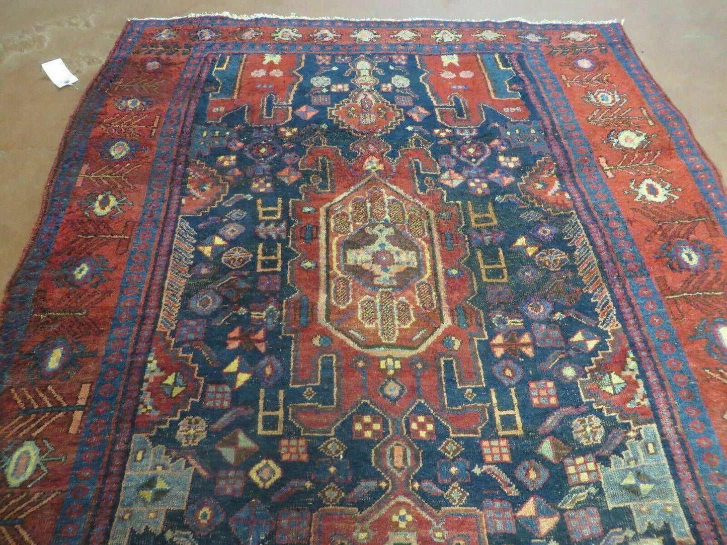 4' X 10' Antique Handmade Turkish Floral Tribal Oriental Wool Rug #627 - Nuvé