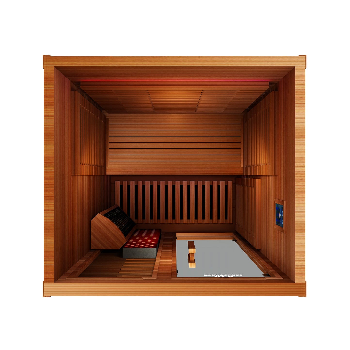 Peak Saunas Fuji 2-Person Full Spectrum Infrared Sauna with XL Medical-Grade Red Light Therapy & Smart WiFi App Control - Nuvé