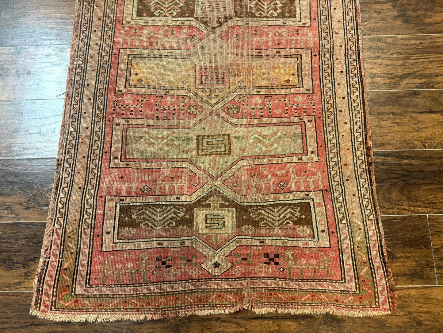 Antique Turkish Melas Rug 3x5, Geometric Carpet, 1920s Wool Rug, Bohemian Rug, Low Pile Rug, Tribal Rug - Nuvé