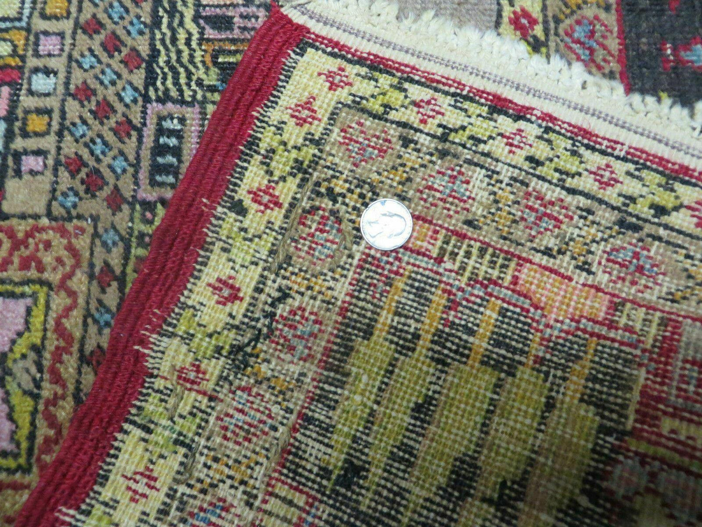 4' X 6' Antique 1920s Handmade Turkish Mehrab Design Wool Rug Lantern Beautiful - Nuvé