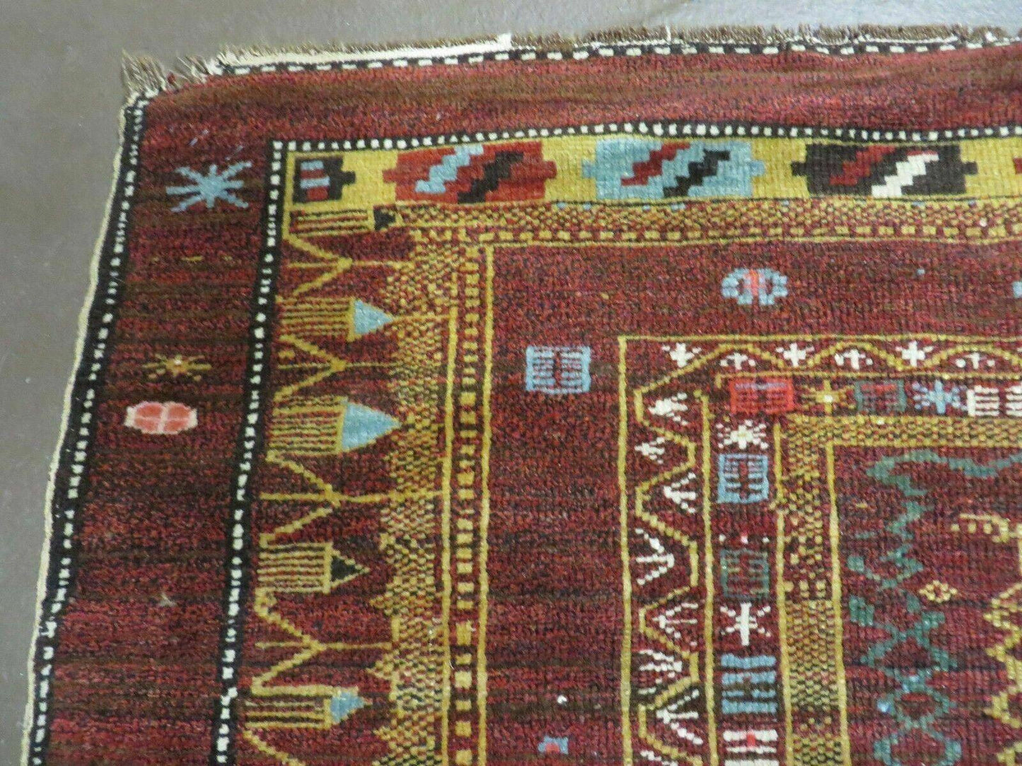 4' X 6' Antique Handmade Caucasian Shirvan Russian Armenian Wool Rug Colorful - Nuvé