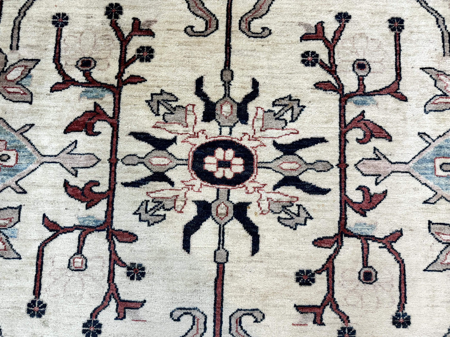 Peshawar Rug 10x14, Beige and Rust Red, Large Pak Persian Rug, Pakistani Rug - Nuvé