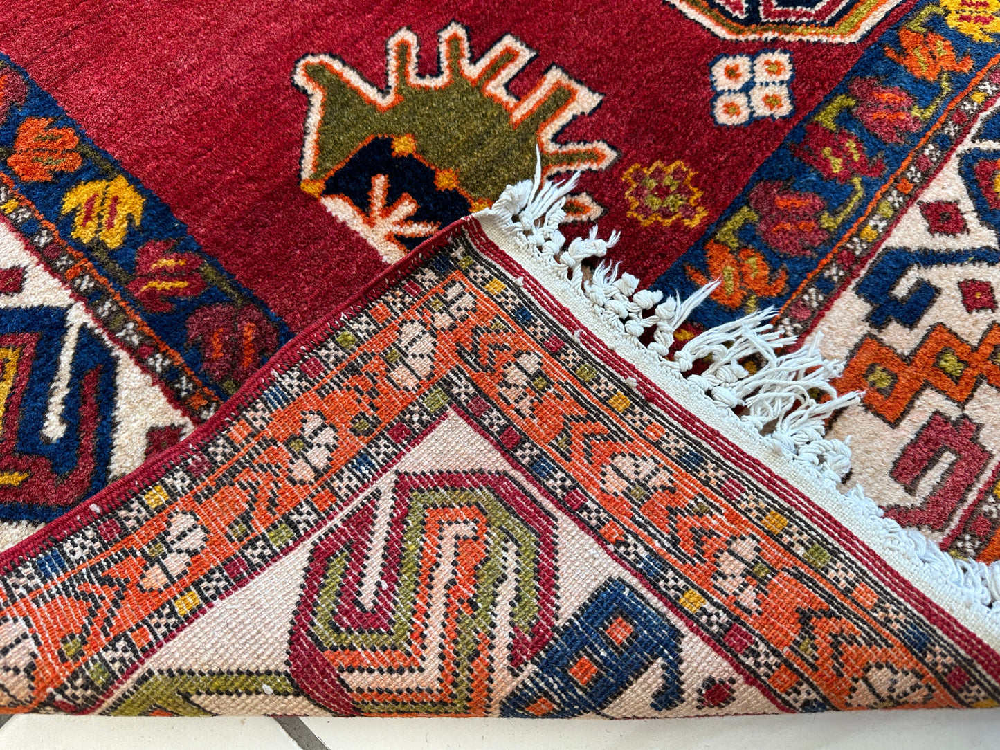 Hand-Knotted Persian Meshgin Wool Rug – 5’ x 11’ – Vintage Tribal Masterpiece - Nuvé