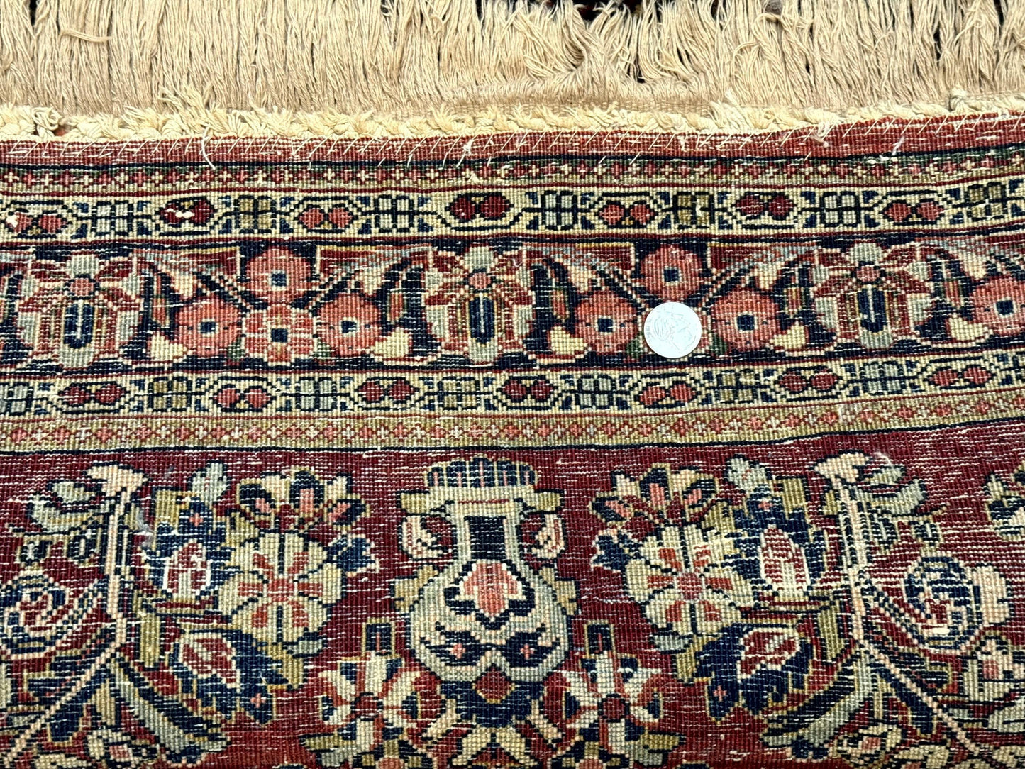 Antique Persian Sarouk Rug 3x5, Red, Floral, 200 KPSI - Nuvé