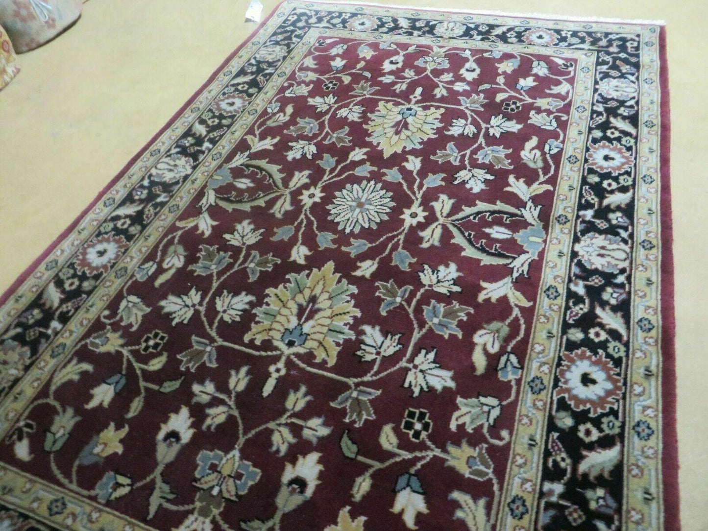 4' X 6' Handmade Finely Knotted Indian Agra Pattern Wool Rug Nice - Nuvé