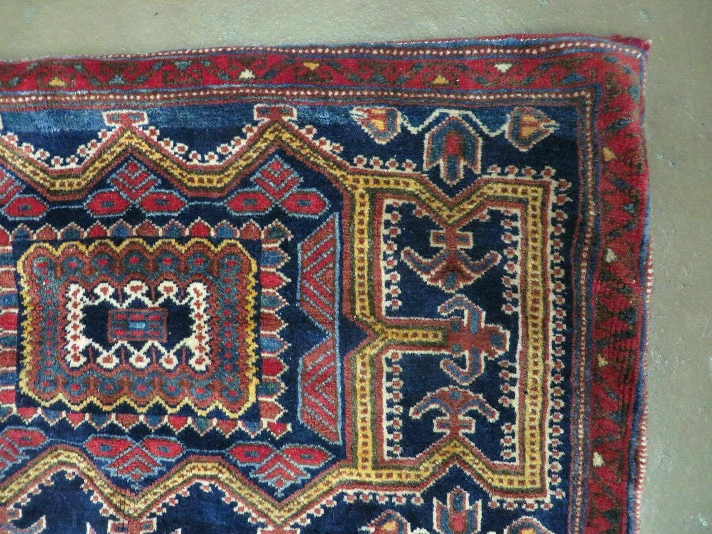 3' X 4.5' Antique Handmade Turkish Tribal Wool Rug Double Saddle Bag Nice - Nuvé