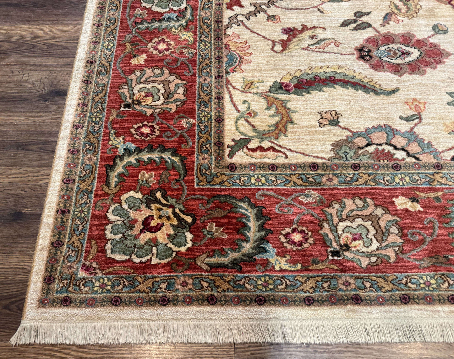 Karastan Rug 8.8 x 10, Ashara Agra Ivory #549, Wool, Vintage - Nuvé