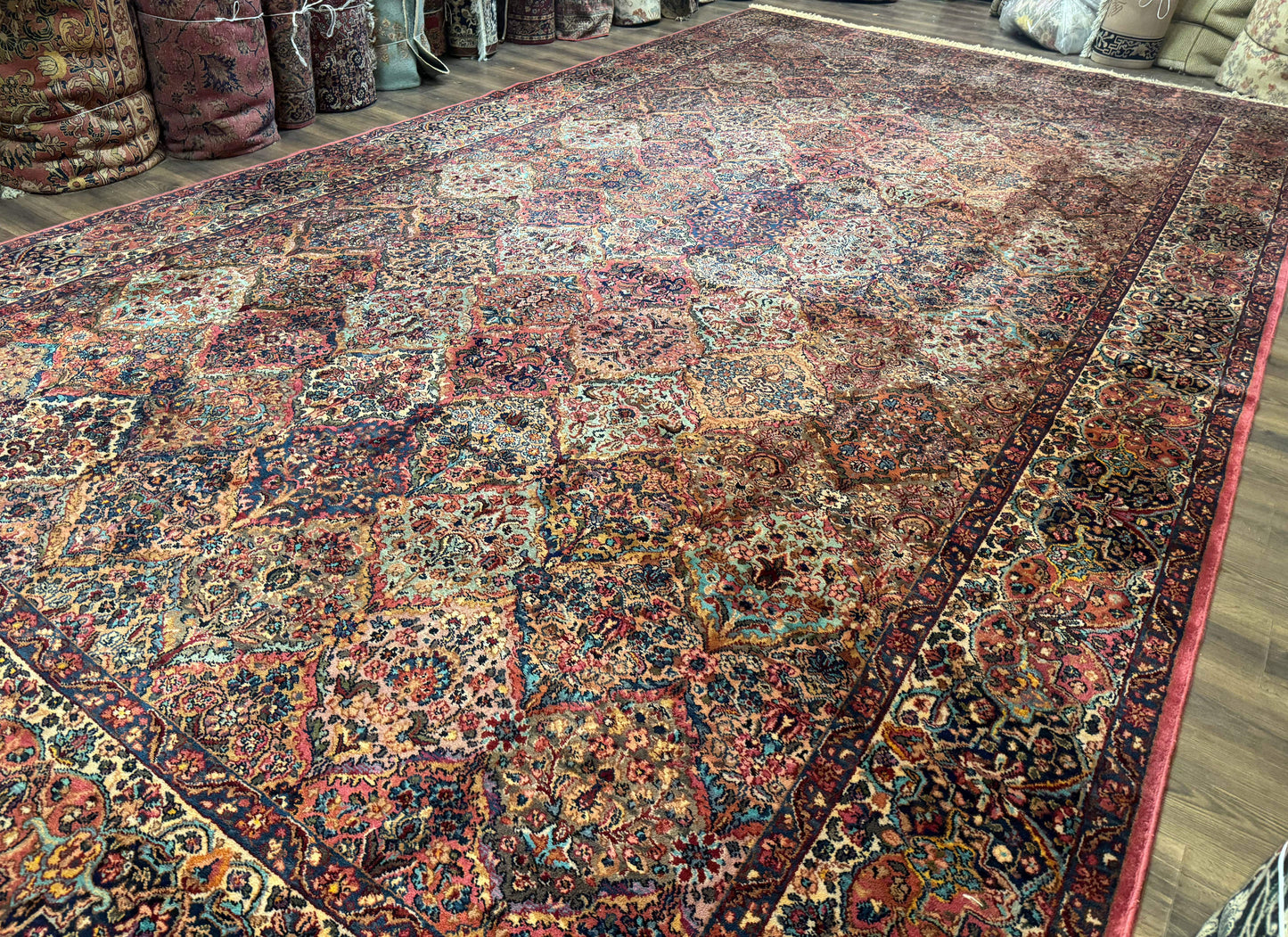 10x18 Karastan Multicolor Panel Kirman Rug #717, Palace Size Wool Discontinued Original 700 Series - Nuvé